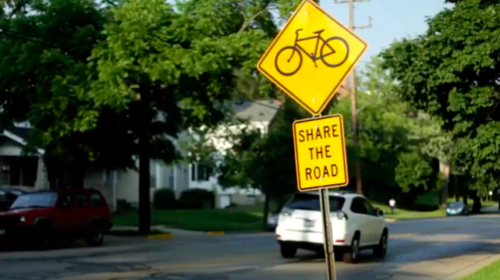 Share the Road traffic sign